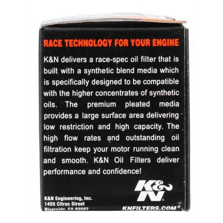  K&N Motorcycle Oil Filter: High Performance, Premium, Designed  to be used with Synthetic or Conventional Oils: Fits Select Yamaha  Vehicles, KN-145 : Automotive