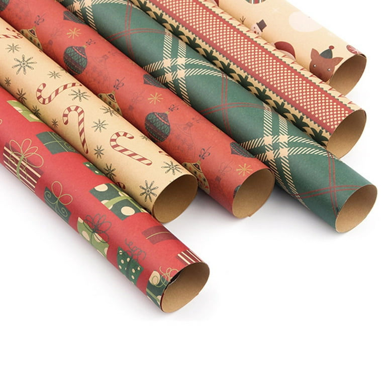 JAM Paper Christmas Wrapping Paper, Silver, 25 sq. ft, 1 per Pack