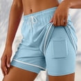thumbnail image 2 of RFQWOVSR Women's High Waist 2-in-1 Athletic Shorts with Pockets Quick Dry Running Shorts for Women XXL, 2 of 5
