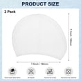 thumbnail image 3 of Uxcell Gorro de Natación de Silicona en Forma de Lágrima, Paquete de 2 para Mujeres y Hombres, Sombrero de Natación Impermeable y Antideslizante [Blanco], 3 of 6