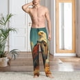 thumbnail image 2 of Honiee Western Desert Cactus Bald Eagle for men - a sleek fusion of Straight Pajama Pants, versatile Lounge Pants, and cozy Sleepwear, all rolled into one-X-Large, 2 of 6