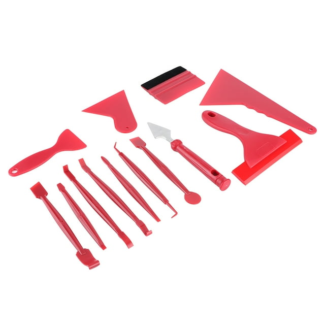Escobilla De Goma 13 Unids/set Herramienta Para Envolver El Coche Espátula Para Tinte De Ventanilla De Camión Raspador