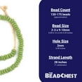 thumbnail image 4 of The Bead Chest Pistachio Green Ashanti Glass Saucer Beads (10mm), 4 of 4