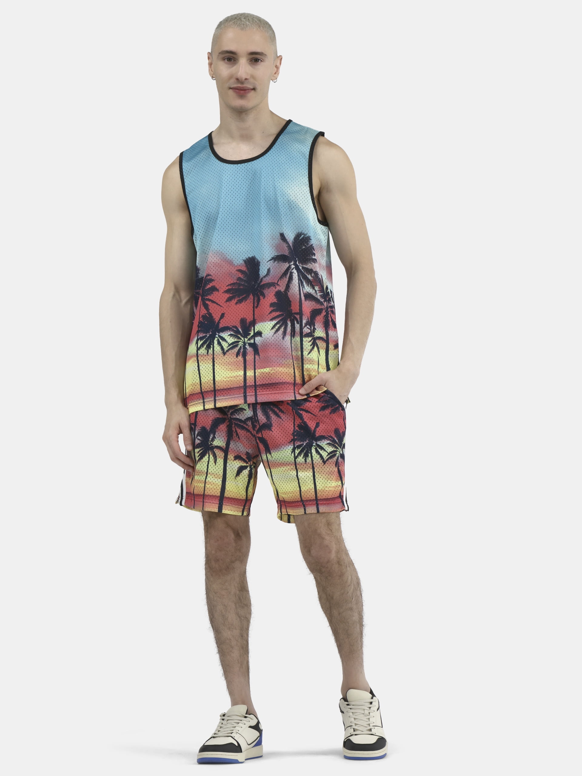 No Boundaries Men's & Big Men's Solid and Printed Mesh Shorts, Sizes XS-5XL