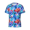 thumbnail image 5 of Qekee Bright Flowers Classic Fit T-Shirt Men's Shirt Men's Tight Short Sleeves for Exercise, Running, Mountaineering - Bright Flowers, 5 of 9