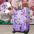 thumbnail image 2 of Travel Luggage Cover Suitcase Protector Fits 18-32 Inch Luggage Wheel Covers Patterned Travel Related Items Flower Luggage Protector Elastic Luggage Anti-scratch Suitcase Cover XL, 2 of 4