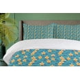 thumbnail image 4 of Ambesonne Fox Duvet Cover Sets, Animals in Winter Theme, 2-King, Orange Sea Blue, 4 of 7