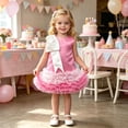 thumbnail image 2 of HJYCHN Girls Dress Sleeveless Bowknot Tutu Party Gown with Puffy Skirt for Toddler Dress 6-7 Years, 2 of 6