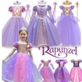thumbnail image 2 of Disney Vestido de princesa para niña, disfraz de Rapunzel, Vestido de baile de lujo para fiesta de cumpleaños, ropa de fantasía para Halloween y Carnaval, 2 of 5