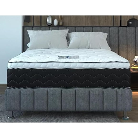 Dormez zzz Serta Colchón King Size - Máximo Soporte y Confort Ortopédico de Firmeza Media Es Hipoalergénico y Anti ácaros