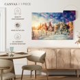 thumbnail image 4 of Elephant Stock Swedish Winter Wall Art - Horizontal Canvas Wall Art - Living Room Wall Decor - Nature Canvas - Blue And Brown Decor - 48" x 32", 4 of 4
