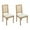 Beige, variant on Hassch Farmhouse Dining Chairs Set of 2, French Country Accent Kitchen Side Chairs with Rattan Backrest, Linen Padded Seat, and Carved Solid Wood Frame, 300 lbs Weight Capacity (Gray)