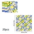 thumbnail image 3 of 20Pcs Lemon Napkins Blue Yellow Disposable Paper Citrus Decorative Dinner Napkin Luncheon Napkins for Party Supplies Table Decor, 3 of 6