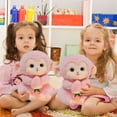 thumbnail image 5 of 12 Inch Stuffed Monkey Plush | Monkey Stuffed Animal Pink Valentine Plushie | Valentine's Day Gift for Student | Kids Birthday Gift, 5 of 5