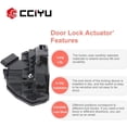 thumbnail image 3 of CCIYU Rear Right Door Lock Actuators Door Latch Replacement Fits for 2011-2017 F ord Escape/Edge/Fiesta/Focus/Fusion 2007-2009 for G MC Sierra/Yukon 2013-2016 L incoln MKZ/MKX BF6A-F26412-AD, 3 of 3