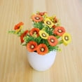 thumbnail image 4 of Pot 1 Set Artificial Pot Fade-less Ornamental Multi-purpose Clear Texture No Trimming Artificial Flower Garden Decoration, 4 of 6