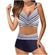 thumbnail image 1 of Traje de baño de 2 piezas para mujer, trajes de baño para mujer, trajes de baño para mujer, conjunto de baño de 2 piezas con estampado tropical hawaiano, sujetador tipo camisola y volantes, ropa de pl, 1 of 5