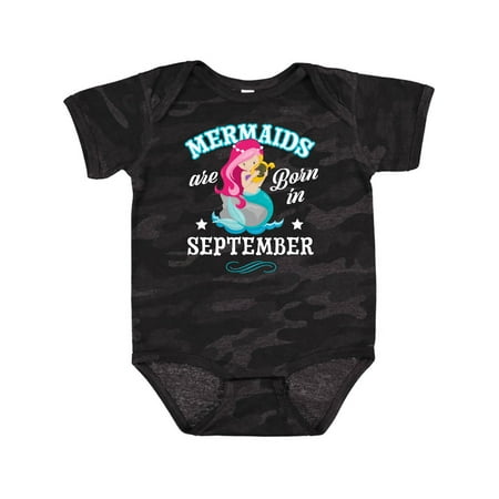 

Inktastic Mermaids are born in September Birthday Gift Baby Girl Bodysuit