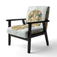 thumbnail image 2 of Designart "Coastal Pastel Seashells II" Upholstered VIntage Nautical Accent Chair - Arm Chair, 2 of 5