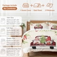 thumbnail image 6 of Christmas Bedding Duvet Cover Set Twin Size 4 Pieces Dwarf Truck Winter Snowflakes Cardinal Bird Bedding Set with Zipper Closure, 1 Comforter Cover 68x86 Inches 1 Flat Sheet & 2 Pillow Cases, 6 of 7