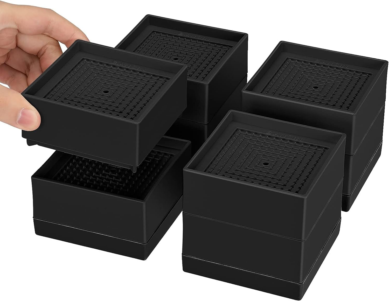 Bed Risers Heavy Duty Adjustable Desk Leg Riser Furniture Risers for