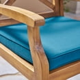 thumbnail image 2 of Christopher Knight Home Llano Outdoor 7 Piece Acacia Wood Dining Table Set, Teak/Cream, 2 of 5