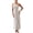 Brown, variant on Women's One Shoulder Striped Maxi Dress Asymmetrical Design With 100% Polyester Fabric Perfect For Summer Evenings