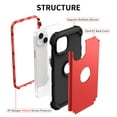 thumbnail image 4 of JTCASES for iPhone 14 Plus Case, Drop Resistant Corners, Wireless Charging, Heavy Duty Shockproof Hybrid Hard PC Bumper, Camera Protection, Skin-feel Anti-scratch Tough Phone Cover, Red, 4 of 9
