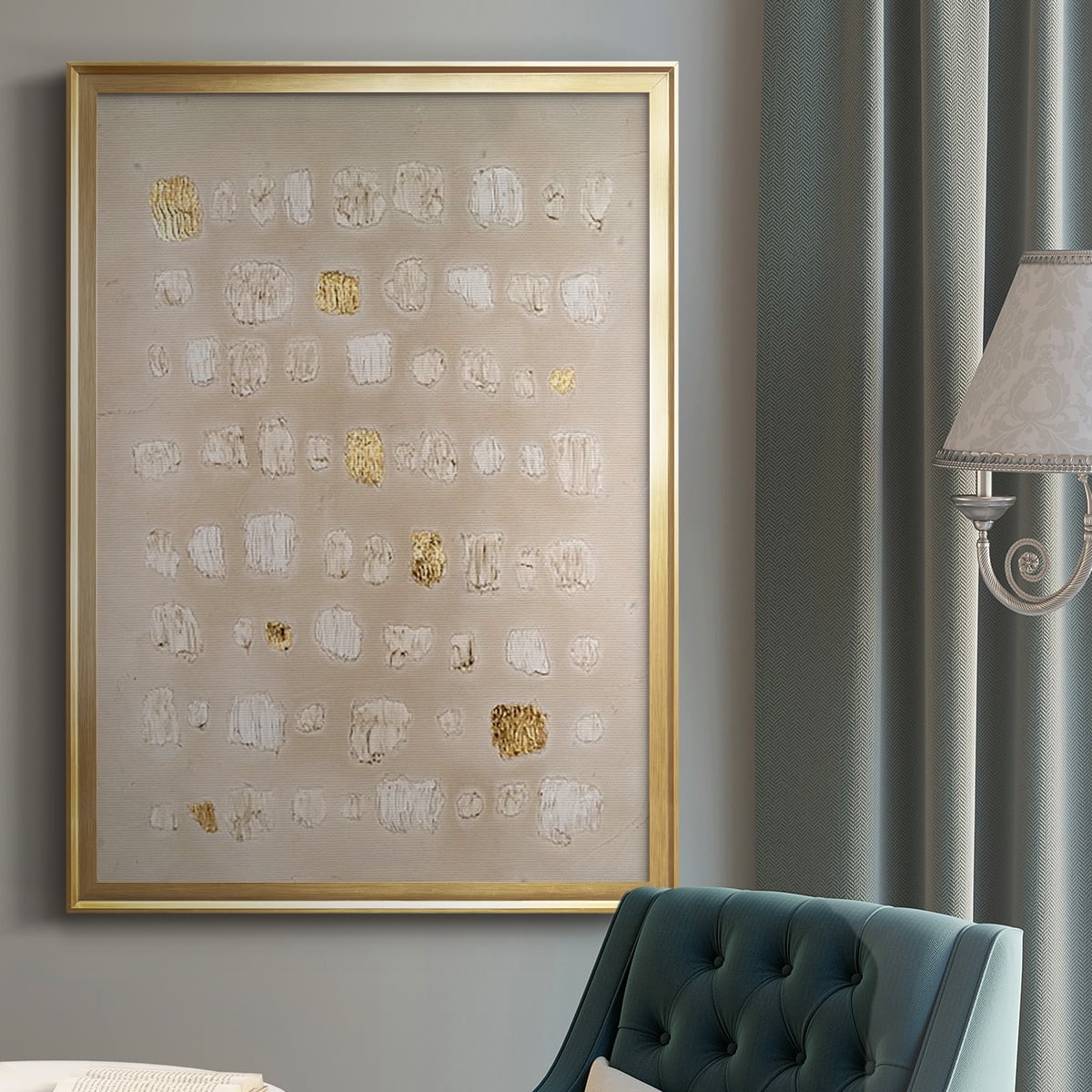 Embellished Cobblestone II Premium Framed Print, in Gold, Black, or Silver - Ready to Hang