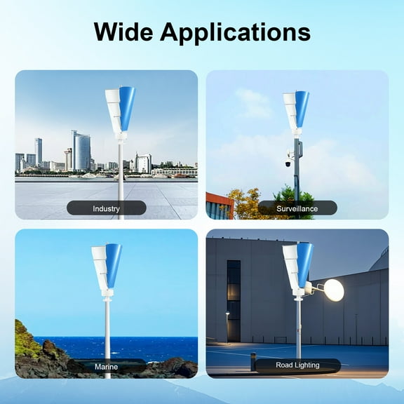 500W Vertical Axis Wind Turbine Generator 12V with Controller Home Windmill Kit