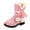 Pink, variant on Gyujnb Kids Baby Girls Princess Shoes Bowkont Cotton Boots Snow Boots,Boys Shoes,Girls Shoes,Size:5-5.5 Years