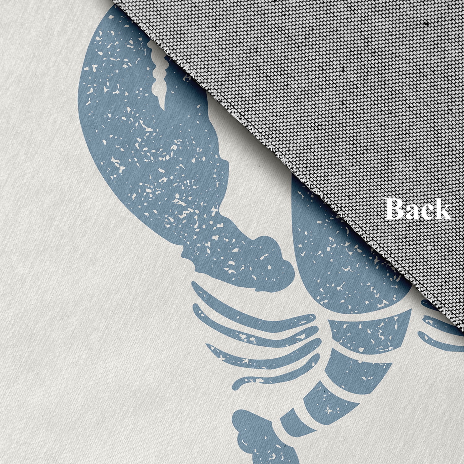 Simply Daisy 4' x 6' Lobster Nautical Chenille Rug, Dusty Smoke and White