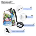 thumbnail image 3 of Balery Alligator Donut Pool Float Mochila Clásica Impresa Básica para Viaje, Mochila Escolar Resistente al Agua, Mochila de Lona con Correas Ajustables-Small, 3 of 5