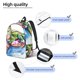 thumbnail image 3 of Disketp Alligator Donut Pool Float print Canvas Backpack Lightweight Travel Daypack Student Rucksack Laptop Backpack-, 3 of 5