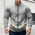 thumbnail image 5 of Men's Zip Up Pullover Jacket Lightweight Athletic Top For Gym Running Workout Casual Streetwear, 5 of 6