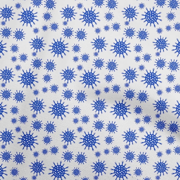 oneOone Cotton Flex Medium Blue Fabric Medical Quilting Supplies Print Sewing Fabric By The Yard 40 Inch Wide