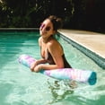 thumbnail image 5 of Big Joe Noodle No Inflation Needed Pool Float, Tropical Hibiscus Aqua Double Sided Mesh, Quick Draining Fabric, Jumbo 4 feet, 5 of 8