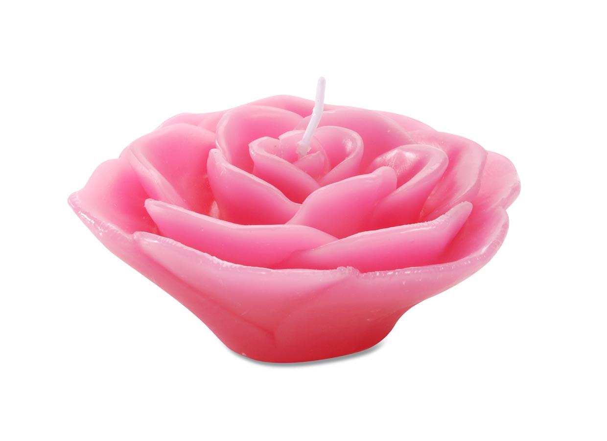 Floating Candles Rose Fuchsia 3.75 Inches