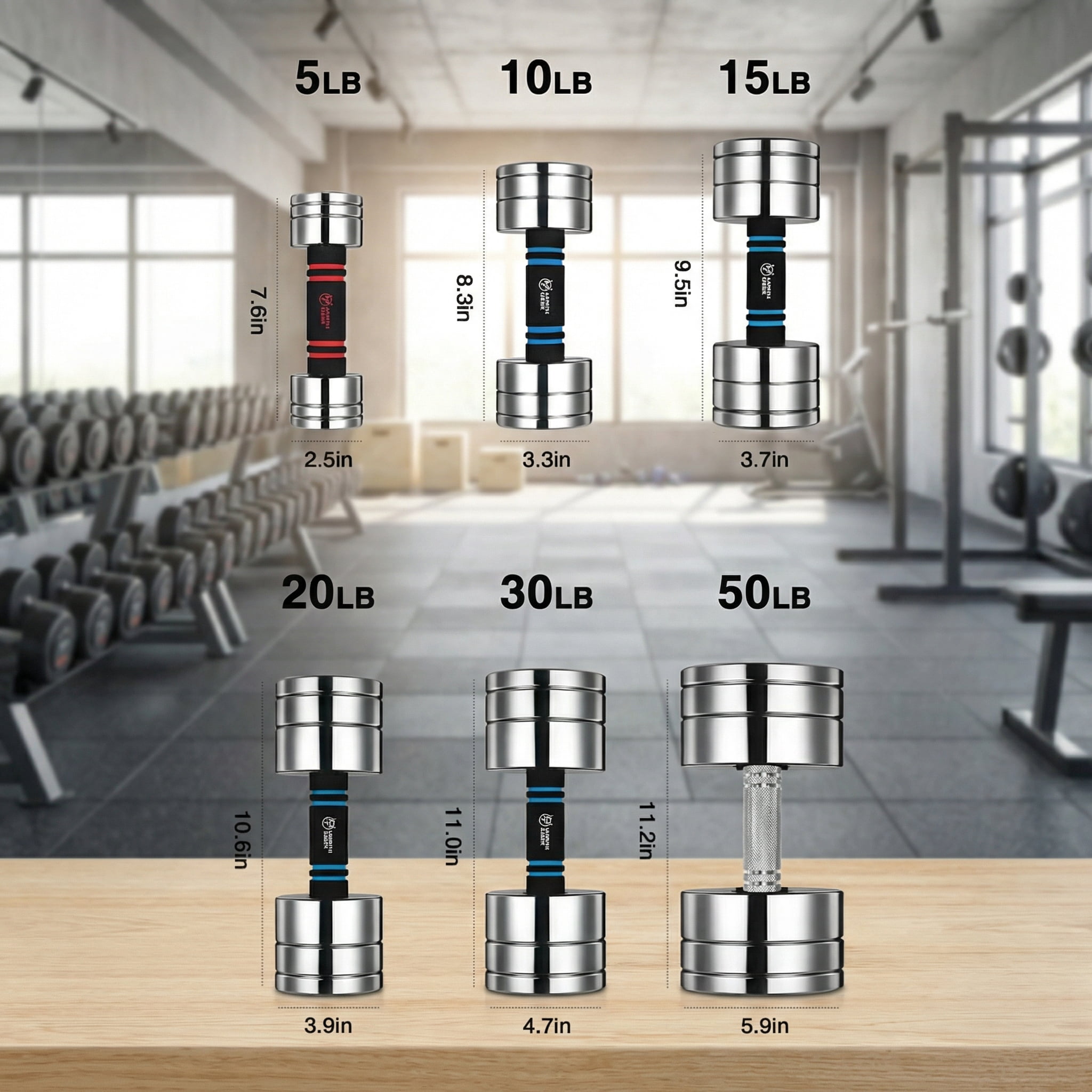 Northdeer Adjustable Dumbbells Pair Steel Weight Set 10lb Weights for Lifting Gym Fitness with Foam Handle, Silver