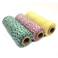 thumbnail image 2 of Wrapables® Cotton Baker's Twine 4ply 330 Yards (Set of 3 Spools x 110 Yards) for Gift Wrapping, Party Decor, and Arts and Craft ( Yellow, Red & Grey, Dark Green), 2 of 4