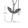 thumbnail image 5 of (A)Collar de cruz de acero inoxidable para hombres y mujeres, collar de cadena, colgante de oración del Señor, 5 of 5