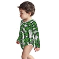 thumbnail image 3 of Xecao Palm Greenery Print Baby unisex-baby Cotton Long-sleeve Bodysuits-6 Months, 3 of 6
