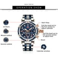 thumbnail image 6 of Sports Wrist Men's Quartz Watch Stainless Steel Waterproof Chronograph Luminous Hands Luxury Top Quartz Men's Watches, 6 of 6