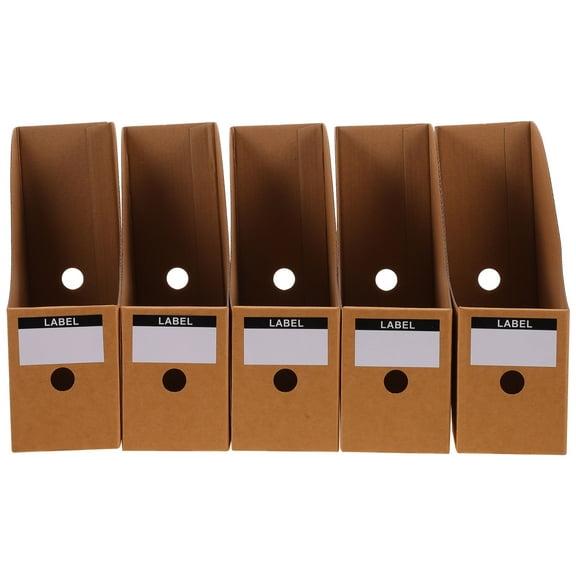 5 Pcs Desk Organizers and Storage Magazine File Rack Desktop Box