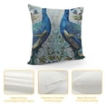 thumbnail image 4 of SHANXI  Square Throw Pillow Covers Beautiful Elegant Blue Peacocks Pillow Cases Decorative for Home Bedroom Sofa Flowers Butterflies Animal Art Design Pillowcases Standard Size  18x18in, 4 of 5