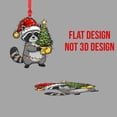 thumbnail image 4 of ViciArt Raccoon Christmas Ornament, Acrylic or Fiber Wood, Holiday Tree Decor, Gift-Ready, 4 of 4