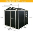 thumbnail image 4 of 6 ft x 8 ft Resin Outdoor Storage Shed Kit-Perfect to Store Patio Furniture,Black, 4 of 8