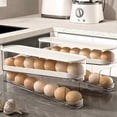 thumbnail image 4 of Double Layer Slide-Type Egg Storage Box Large Capacity Stable Egg Storage Box for Countertop Fridges, 4 of 5