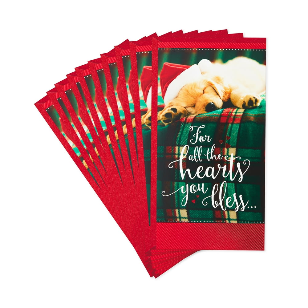 Hallmark Pack of Christmas Money or Gift Card Holders, Sleeping Puppy