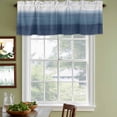 thumbnail image 3 of 2 Pack Valances for Window, Navy Blue Ombre Short Curtains for Kitchen Bedroom Living Room, Modern Abstract Art Texture Rod Pocket Small Window Treatment Valance Drapes 42 x 12 Inch, 3 of 8